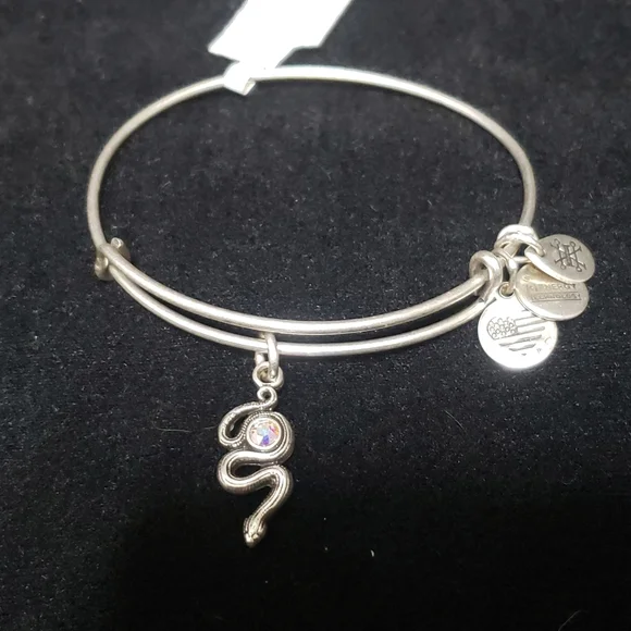 NWT Alex & Ani Rafaelian Silver Snake & Swarovski Crystal 2017 - Picture 3 of 13